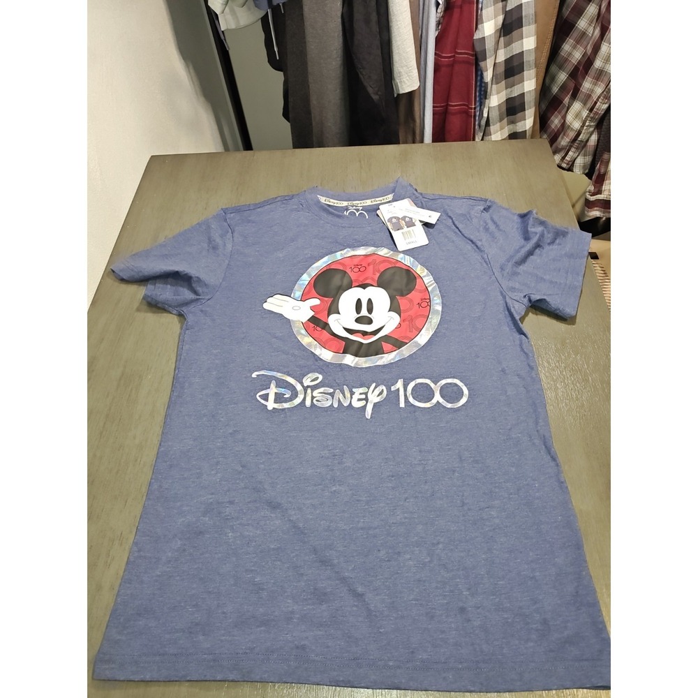Disney Unisex 100th Anniversary Mickey Mouse Graphic‎ Short Sleeve Crewneck Tee,